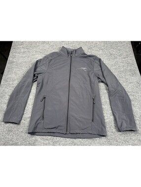 Core 365 Mens Gray Softshell Full Zip Fleece Lined Jacket Sz M 2018 Embroidered